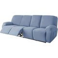 Poltrona confortevole reclinabile rivestimento in tessuto blu