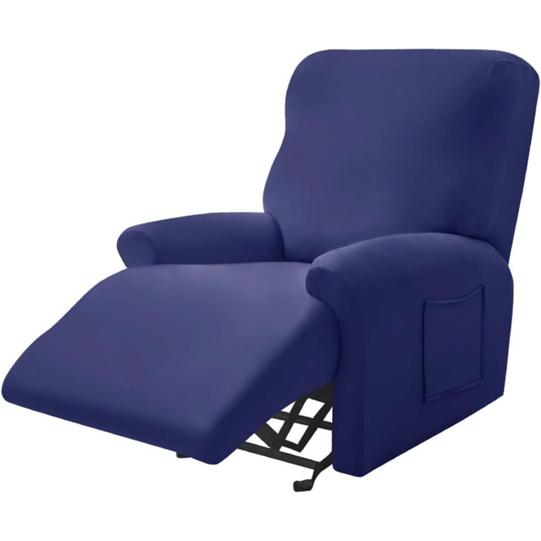 Divano confortevole Copridivano Elasticizzato,copridivano Semplice,Proteggi Divano Tinta blu