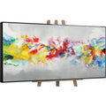 Mobile funzionale YS-Art Quadro Dipinto Mano Esplosione grigio