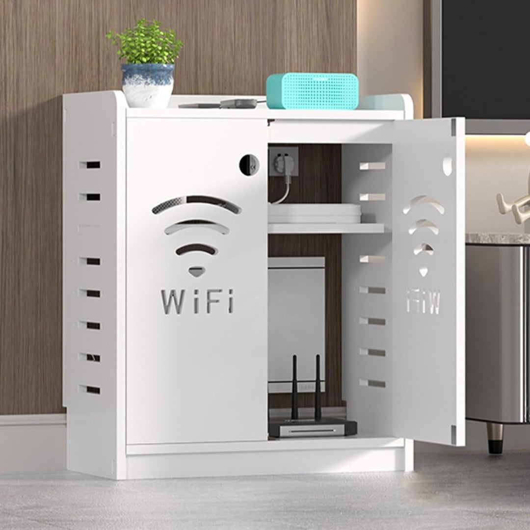 Mobile funzionale regolabile con ripiani bianco