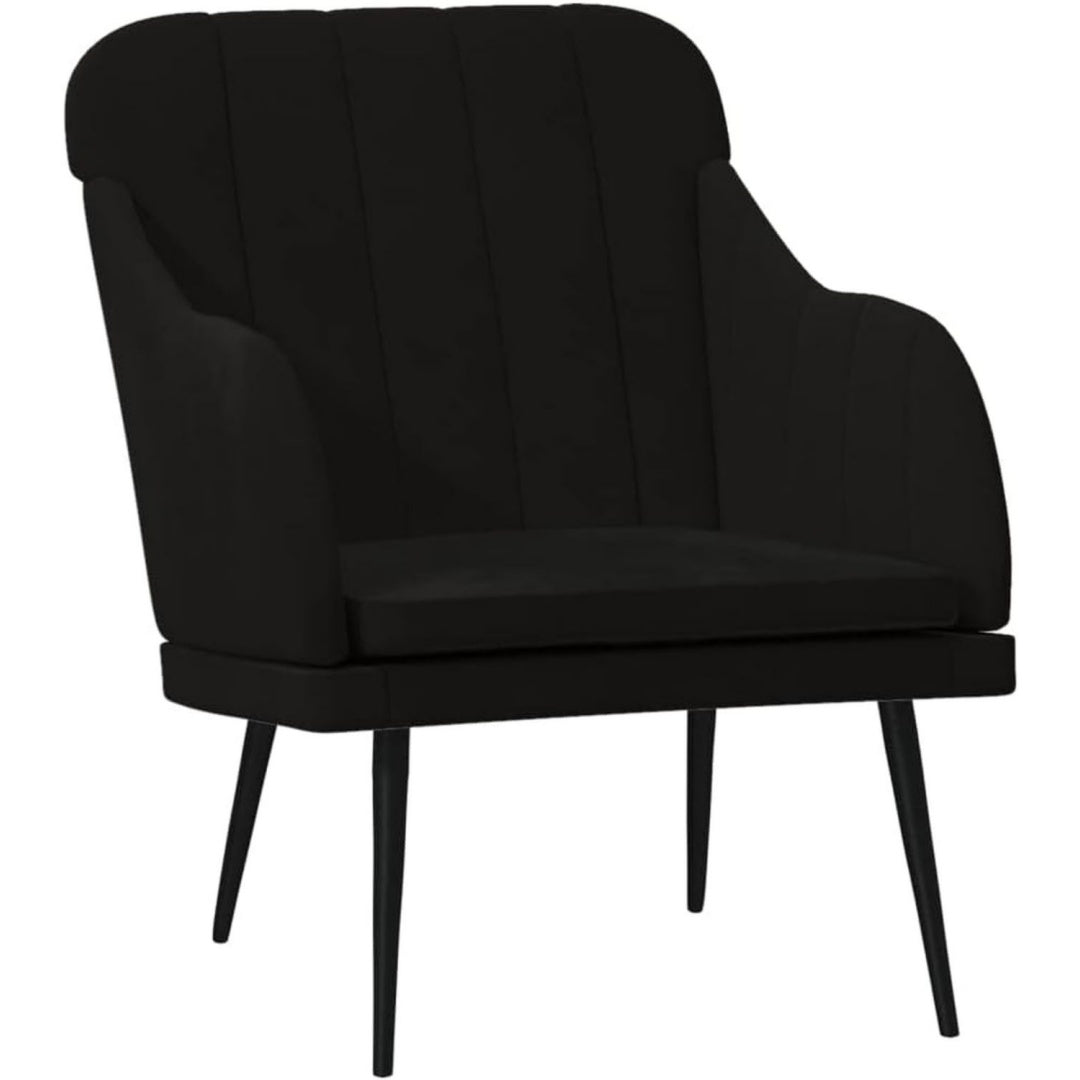 Seduta lounge con braccioli struttura in metallo nero