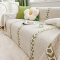 Divano confortevole Copripoltrona beige ciniglia, copridivani ciniglia, beige