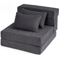 Divano confortevole grigio pieghevole