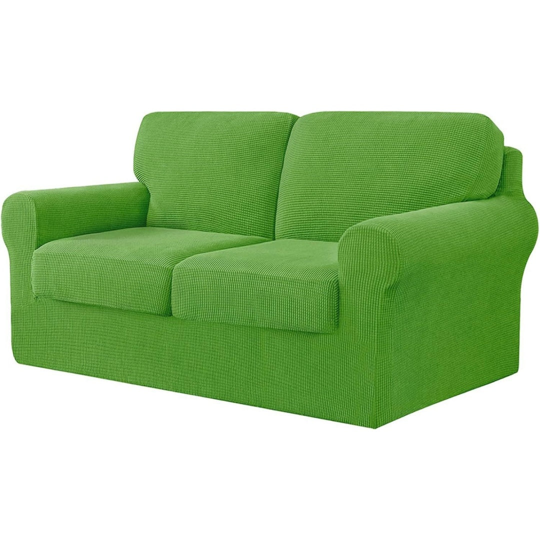 Divano da soggiorno Copridivano Posti, Copridivano Copripoltrona Jacquard, verde