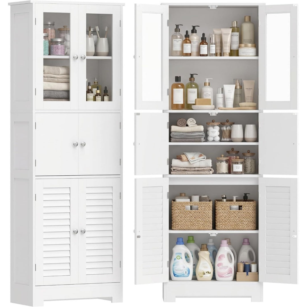 Arredo per soggiorno bianco con cassetti regolabile