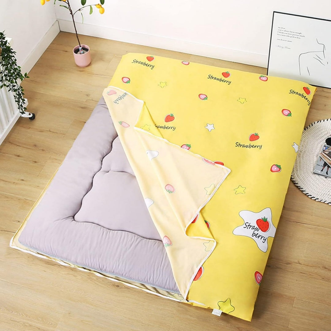 Arredo per soggiorno Coprimaterasso futon giapponese, cotone, rimovibile nero